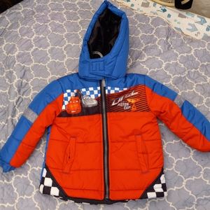 Disney Todddler Boy Cars 3 Puffer 2t - red - 2T